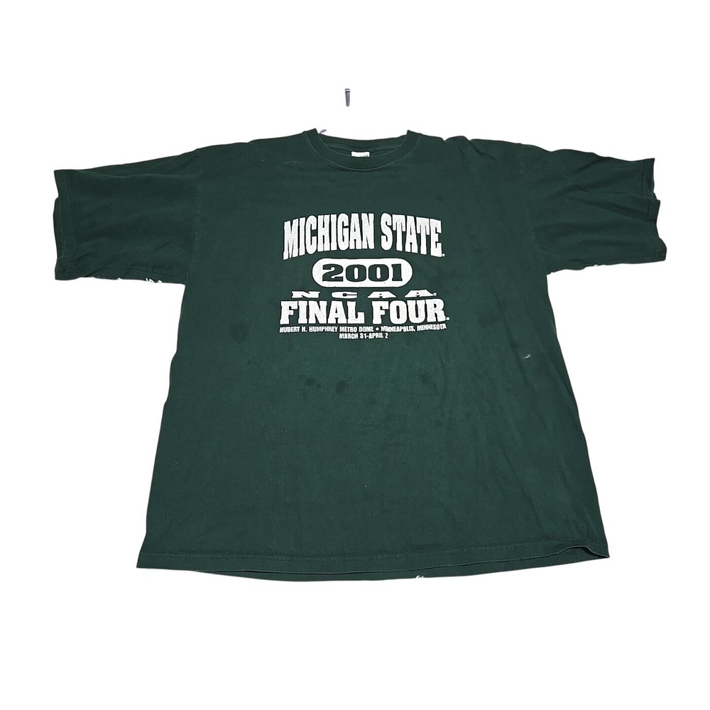 Vintage‎ 2001 NCAA Michigan State Spartans XXL T-Shirt Final Four As Is
